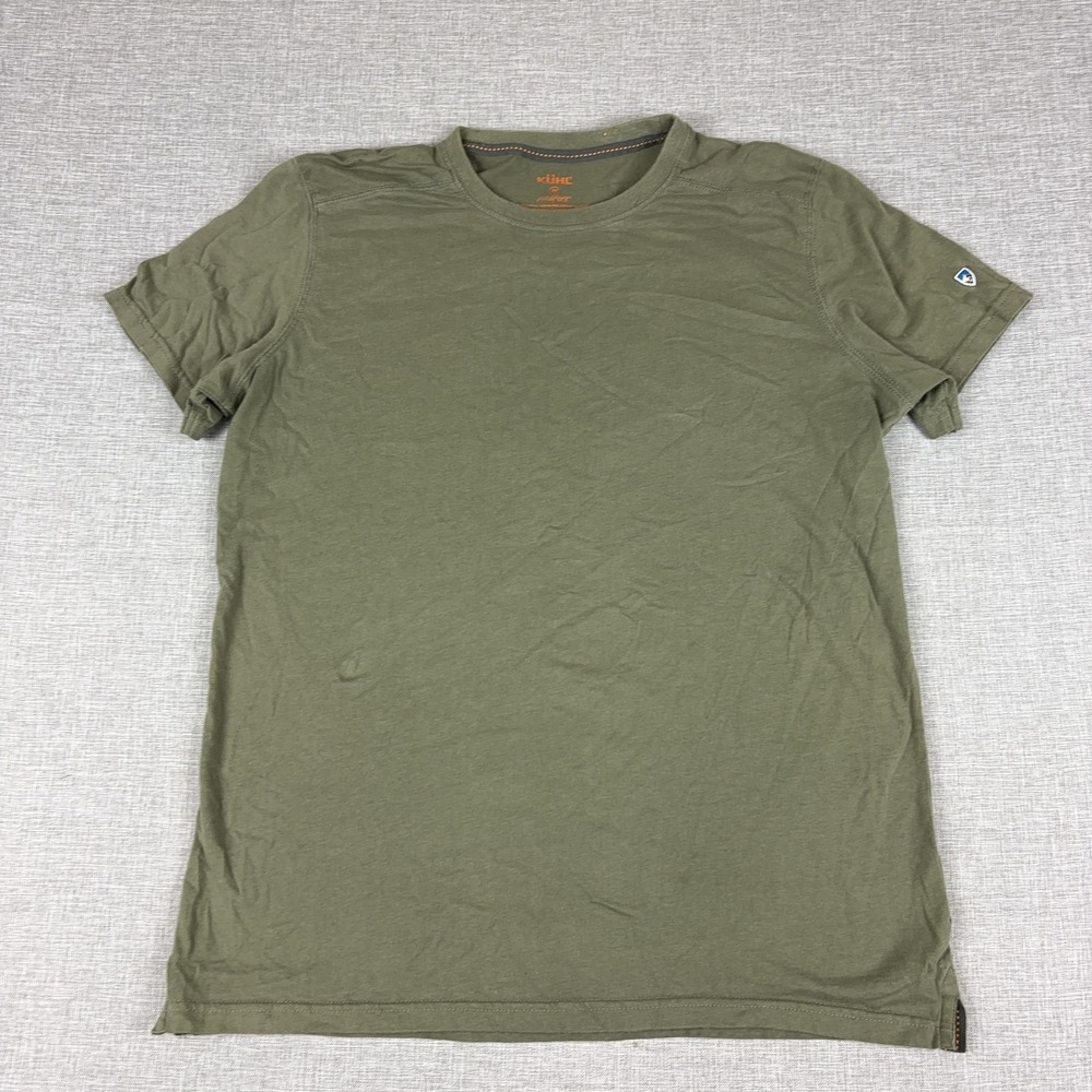 KÜHL Shirt Mens M Green WildFibre Crewneck Tagless Cotton Jersey Lightweight